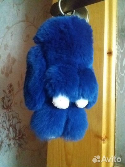 Заяц меховой брелок