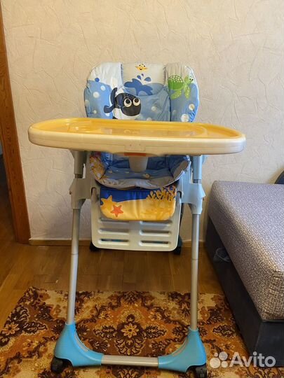 Детский стульчик для кормления chicco polly