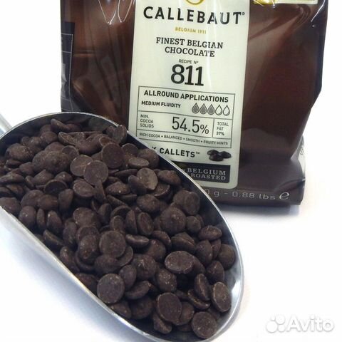 Темный шоколад Callebaut 811 54,5 (Бельгия) 400г