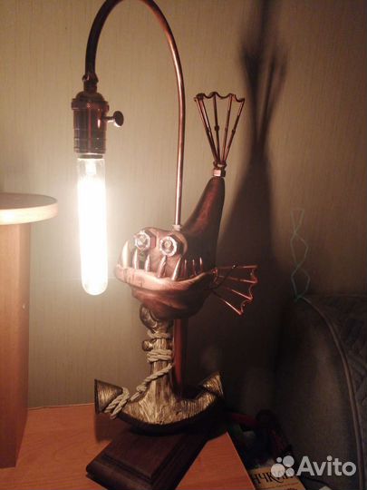Крафтовая лампа ночник (подарок)