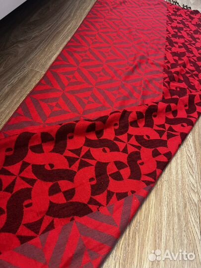 Шарф красный и розовый