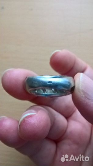 Кольцо эмаль+цирконы
