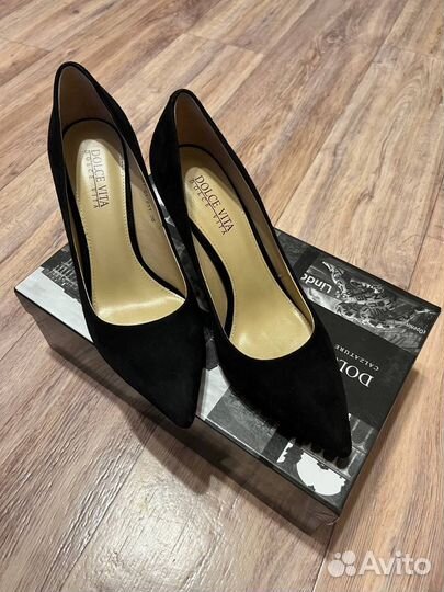 Туфли лодочки замшевые