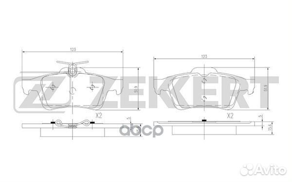 Колодки торм. диск. задн. Ford Focus III 11- N