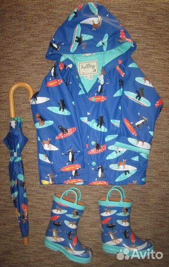 Дождевик, Резиновые сапоги и Зонтик Hatley