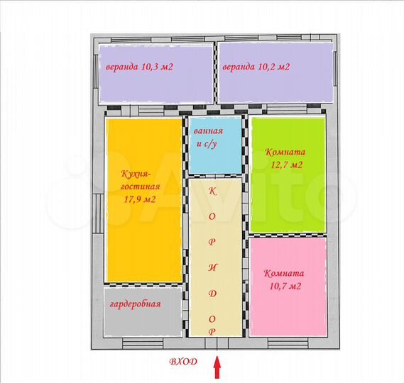Дом 83,4 м² на участке 6,9 сот.