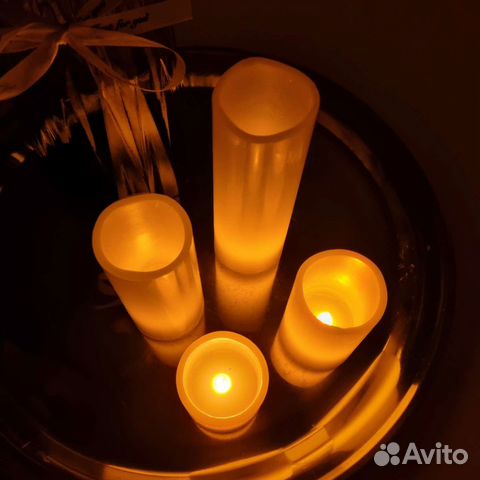 Свечи на батарейках, набор 4шт