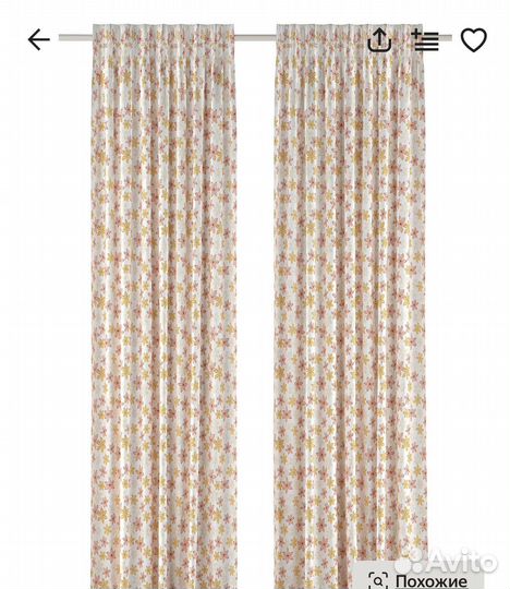 Шторы Икеа хлопок
