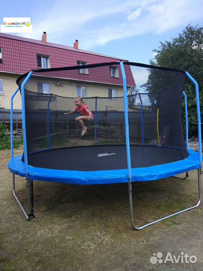 Батут 12-14 футов (366-427 см) с сеткой