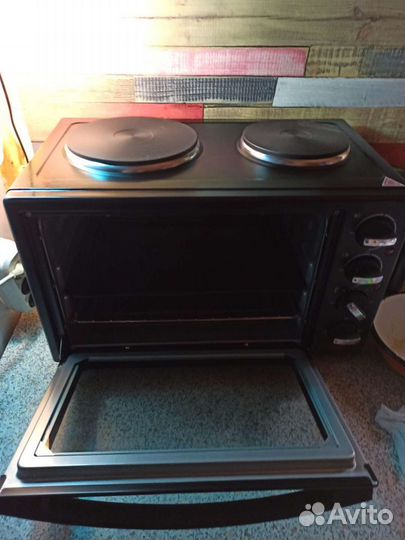 Электропечь с конфорками мини печь новая