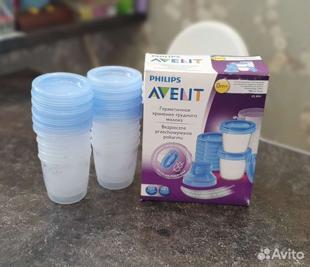 Баночки ёмкости для хранения молока Philips Avent