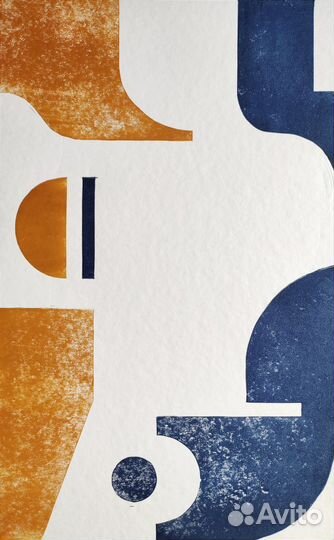 Принт ручной работы 33х54 для интерьера