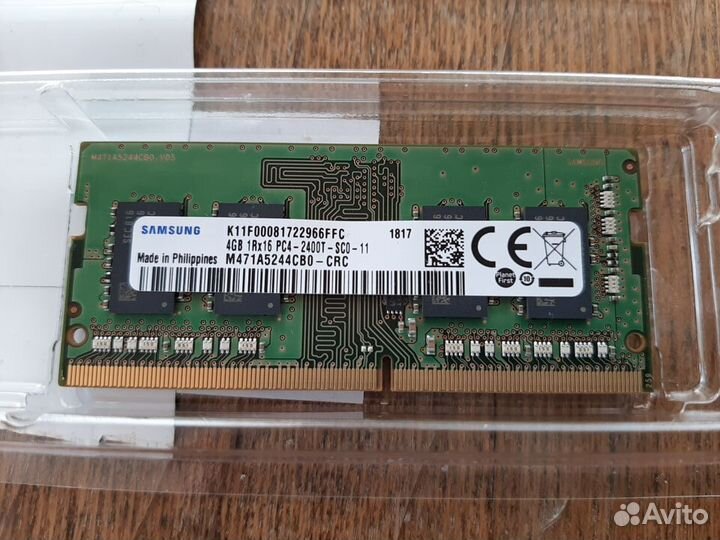 4Gb DDR4 SO-Dimm 2400MHz память для ноутбука