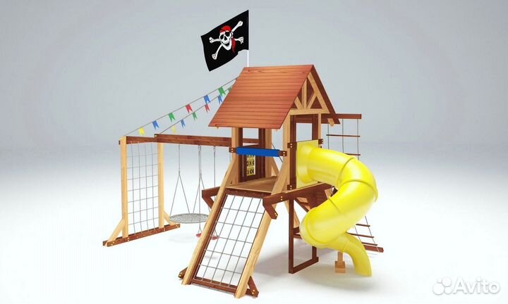 Детский комплекс песочница горка качели доставка