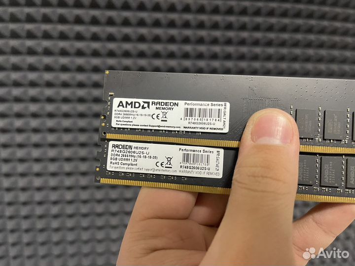 Оперативная память DDR4 AMD 16GB (2x8g) 2666MHz