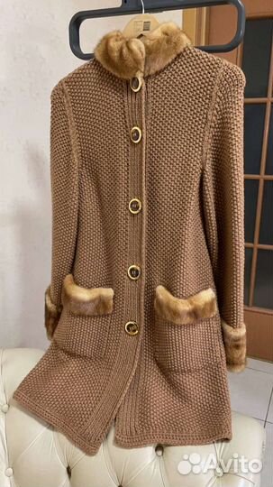 Пальто(кардиган) Trussardi,оригинал,норка