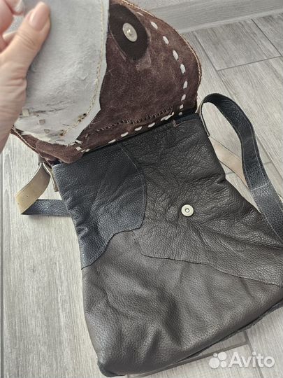 Сумка натуральные кожа и мех