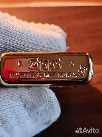 Зажигалка Zippo. Дракон. Armor 3D. Золото 18 kt