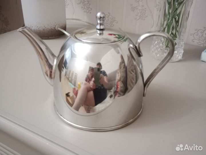 Заварочный чайник vitesse 1л металлический