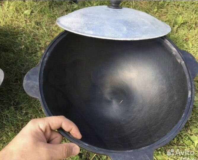 Казан чугунный c крышкoй