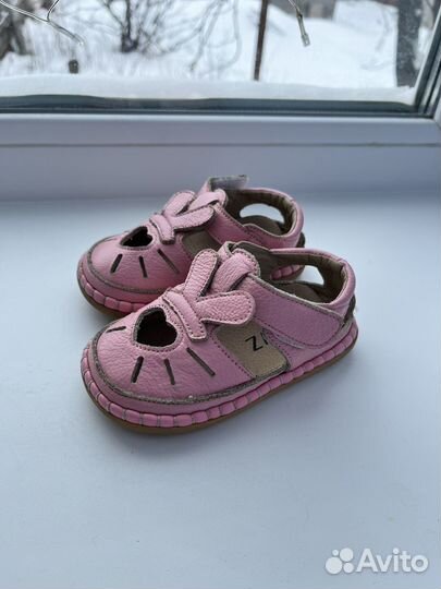 Босоногие сандалии натуральная кожа