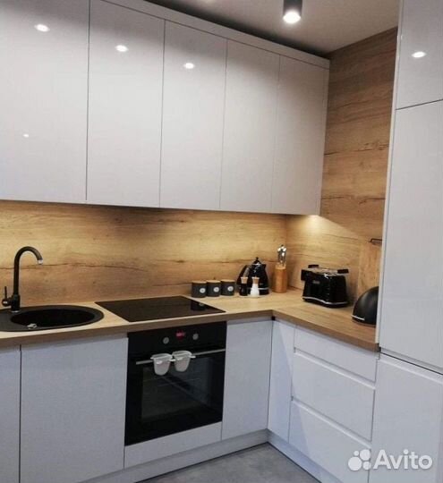 Мебель для кухни разные цвета фасадов