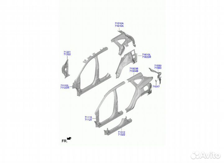 Крыло заднее левое Hyundai Tucson 21