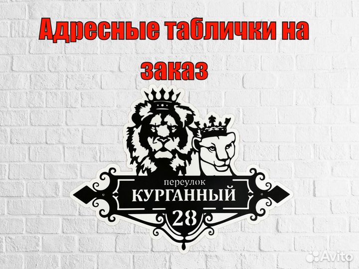 Красивая табличка с адресом