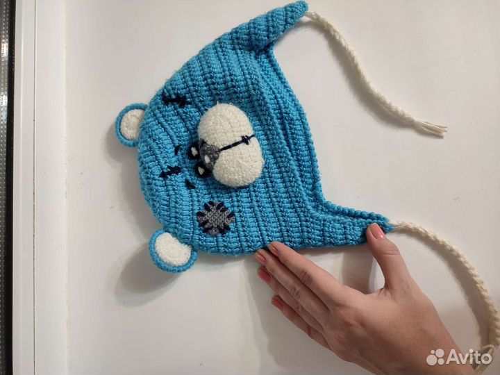 Шапка детская Тедди ручная работа