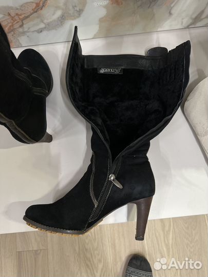 Сапоги женские зимние натуральная замша