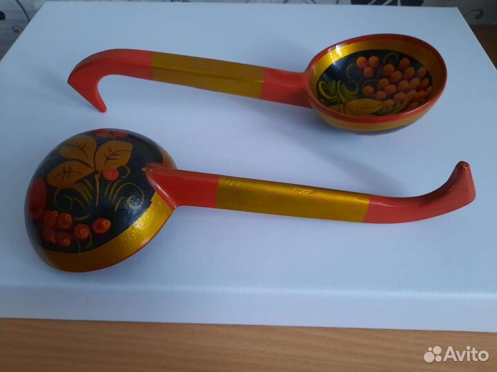 Хохлома набор для мёда, половники, ложки СССР