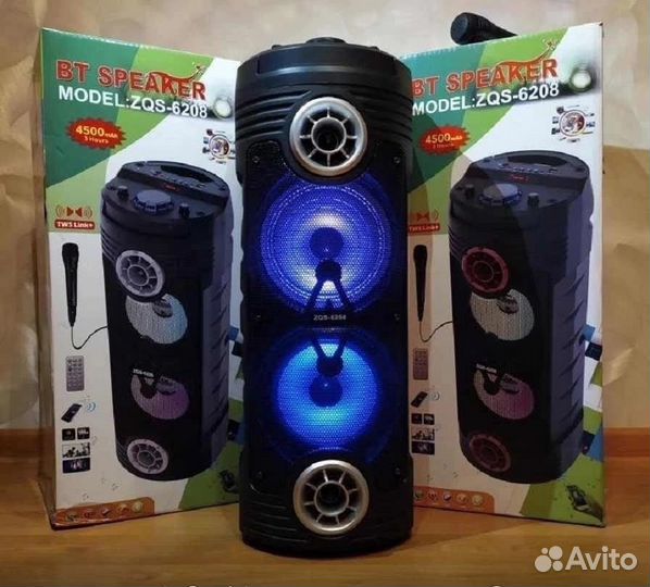 Портативная колонка большая с микрофоном