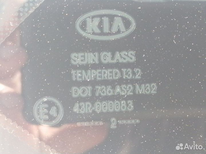 Стекло кузовное глухое заднее правое Kia Ceed JD