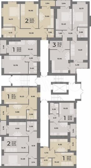 2-к. квартира, 62 м², 1/10 эт.