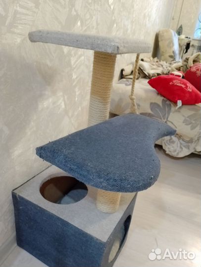 Когтеточка домик для кошки бу