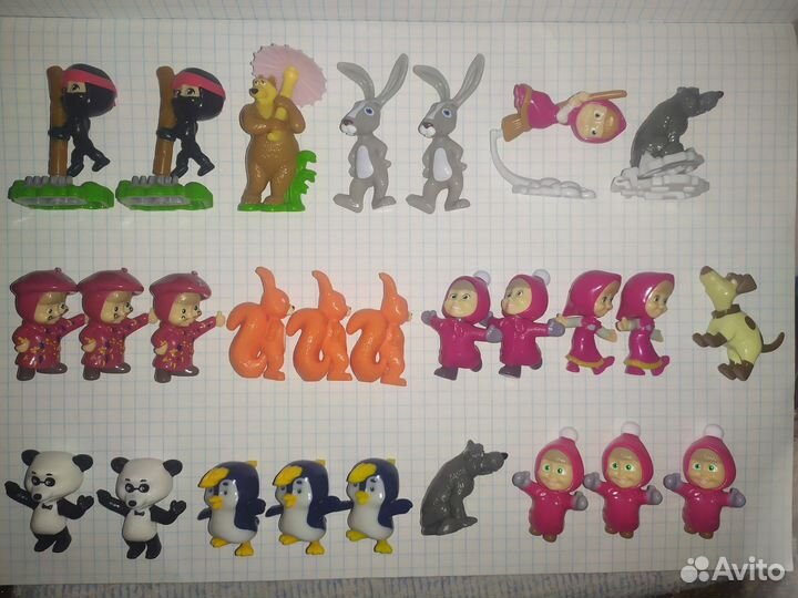 Маша и медведь киндер разное Дракончики Тролли