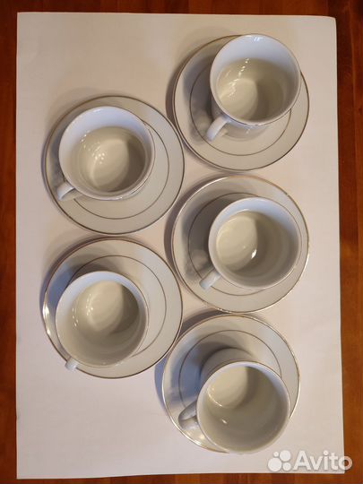 Кофейный сервиз фарфор 5 пар