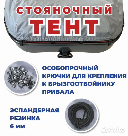 Стояночный тент на лодку пвх 4.2