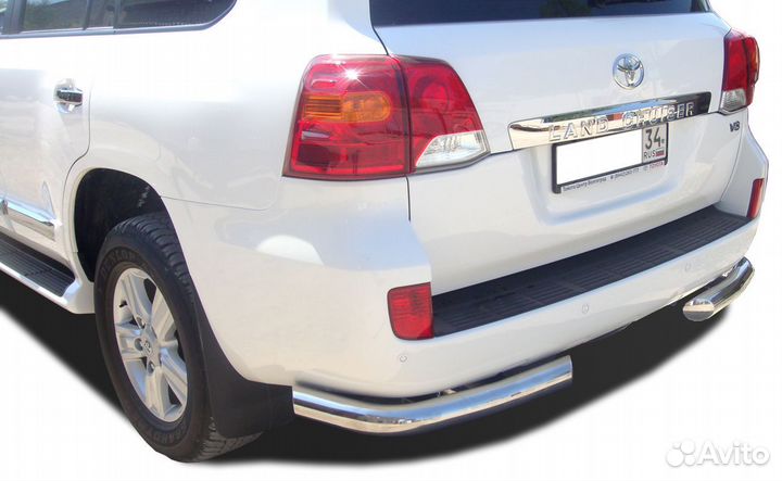 Защита бампера заднего Toyota LC 200 Lounge TRD