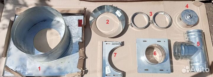 Комплектующие сендвич дымохода