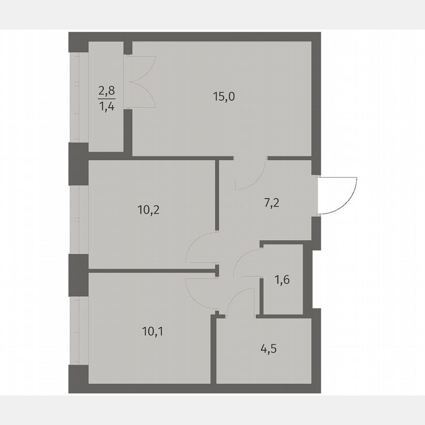 2-к. квартира, 50 м², 9/11 эт.