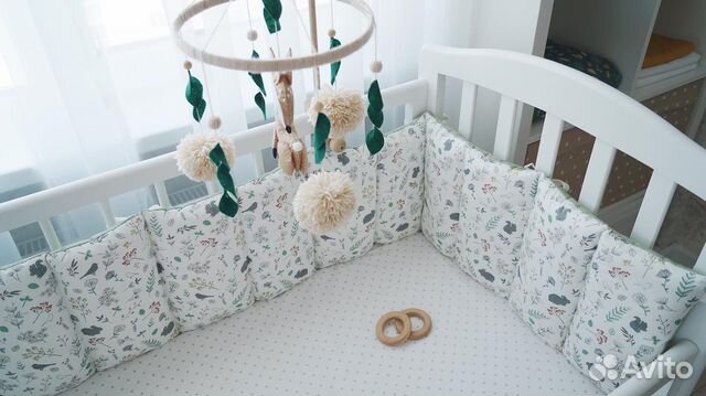 Бортики в детскую кроватку новые