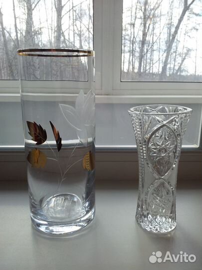 Вазы для цветов. Богемия. Хрусталь