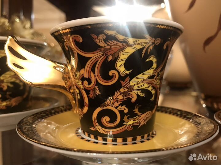 Версаче Чайно-кофейные чашки с блюдцем