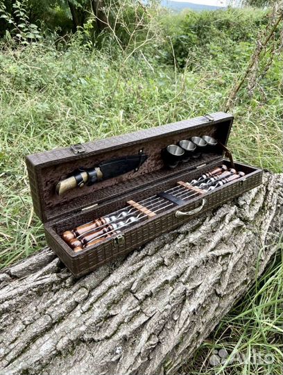 Набор для пикника шашлычный набор шампура в кейсе