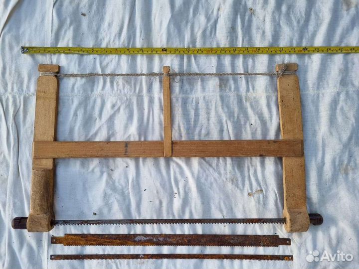 Пила лучковая СССР ножовка деревянная антиквариат