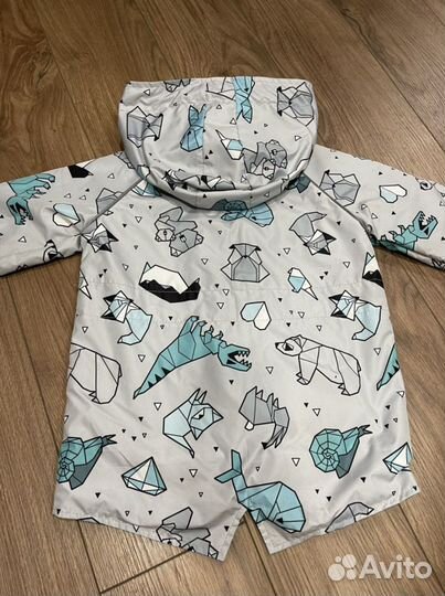 Куртка плащ 98 с флисом