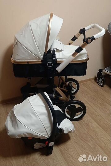 Коляска 3в1 трансформер Новая кожа (wait)
