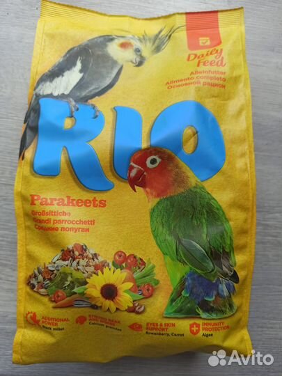 Корм RIO для средних попугаев: осовной рацион 1кг