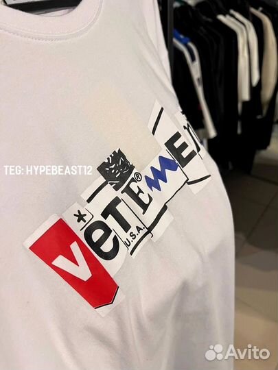 Vetements футболка оверсайз шоуоум